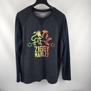 Orvis Sweatshirt Mens XL Black Multi Ziggy Marley Jamaica Reggae L/S Pullover